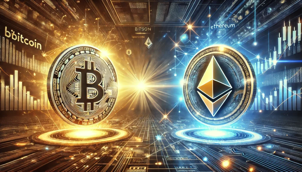 Image bitcoin and ethereum